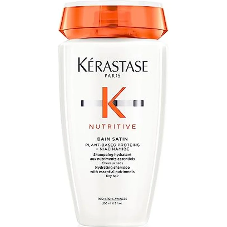 Kérastase Nutritive, Bain Satin Hydrating Shampoo, 250 ml, für normales bis leicht trockenes Haar, Feuchtigkeitsspendend und revitalisierend, ohne Parabene – Bild 1