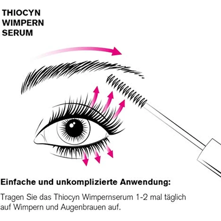 THIOCYN Wimpern- und Augenbrauenserum, hormonfreies Wachstumsschutzmittel, für lange Wimpern und dichtere Augenbrauen, vegan, Made in Germany – Bild 5