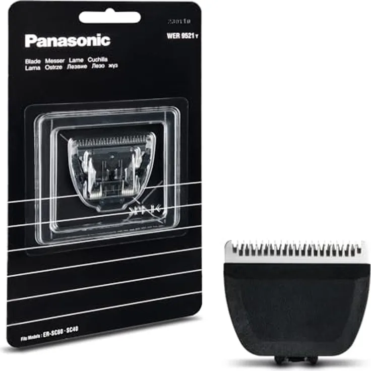 Panasonic WER9521Y1361 Ersatz-Trimmerklinge für ER-SC60 & ER-SC40, japanischer Edelstahl mit 45°-Klingen, langlebig und wasserfest