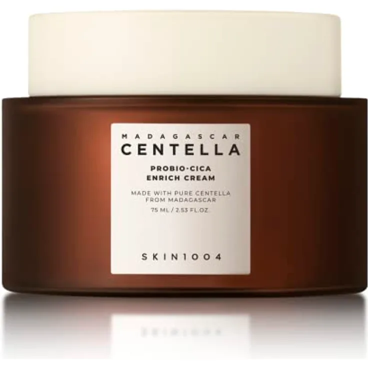 SKIN1004 Madagascar Centella Probio-Cica Enrich Cream 50ml, Aufhellend und Anti-Falten, Hautreizungstest abgeschlossen