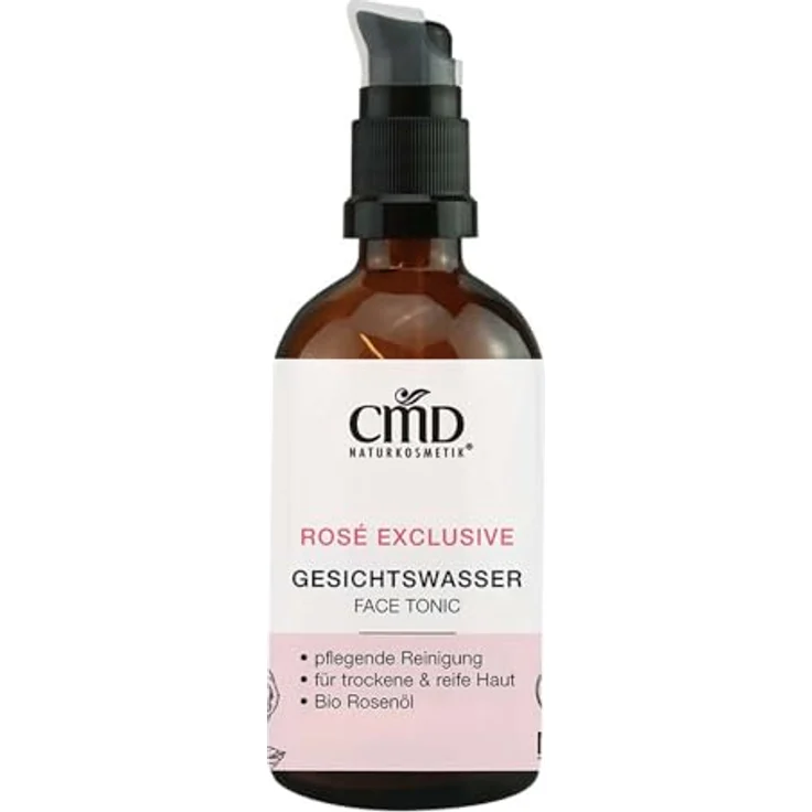 CMD Rosé Exclusive Gesichtswasser, 100ml, porentiefe Reinheit, 100% vegan, zertifizierte Naturkosmetik