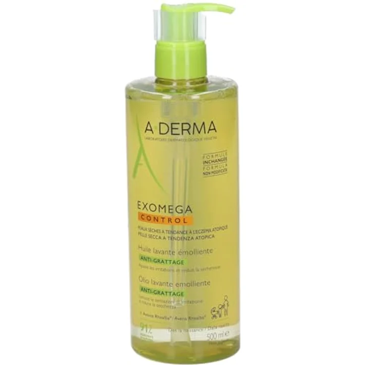 A-Derma Exomega Control Emollient Shower Oil, Duschöl für trockene bis atopische Haut, 500 ml – Bild 1