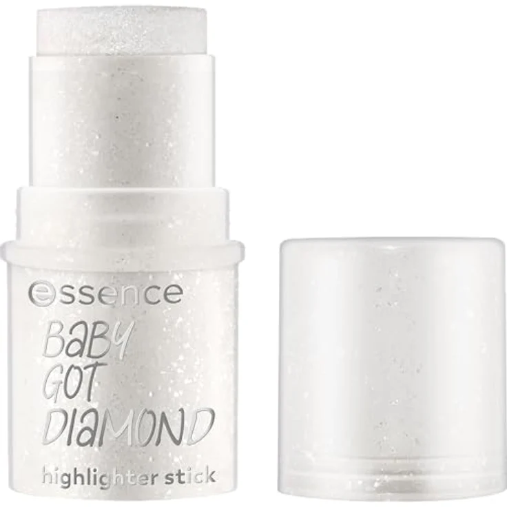 essence cosmetics BABY GOT DIAMOND highlighter stick, Silber, glänzend, strahlend, shimmernd, glitzernd, vegan, 5.4g, ohne Parfüm, ohne Konservierungsstoffe, ohne Parabene – Bild 1