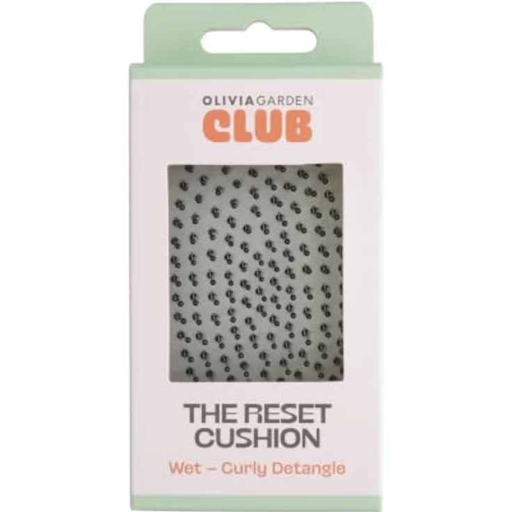 Olivia Garden Club The Reset Wet Detangling Cushion, grüne Paddlebürste mit flexiblen Nylonborsten für glattes und lockiges Haar, nass oder trocken – Bild 1