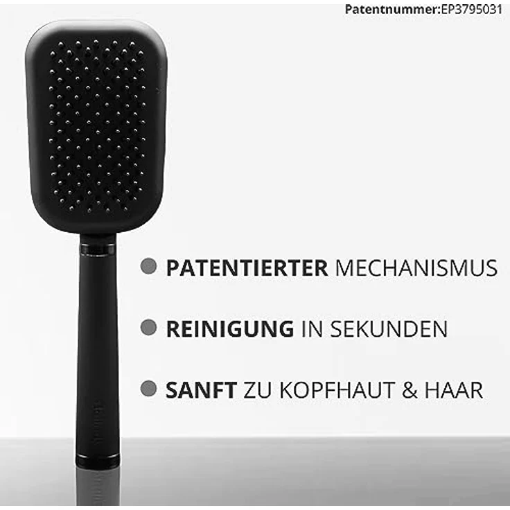 Bellody® Original Haarbürste - Bürste mit patentierter Reinigungsfunktion - sanft zum Haar, schont die Haare und massiert die Kopfhaut - Hair Brush in Classic Black – Bild 4