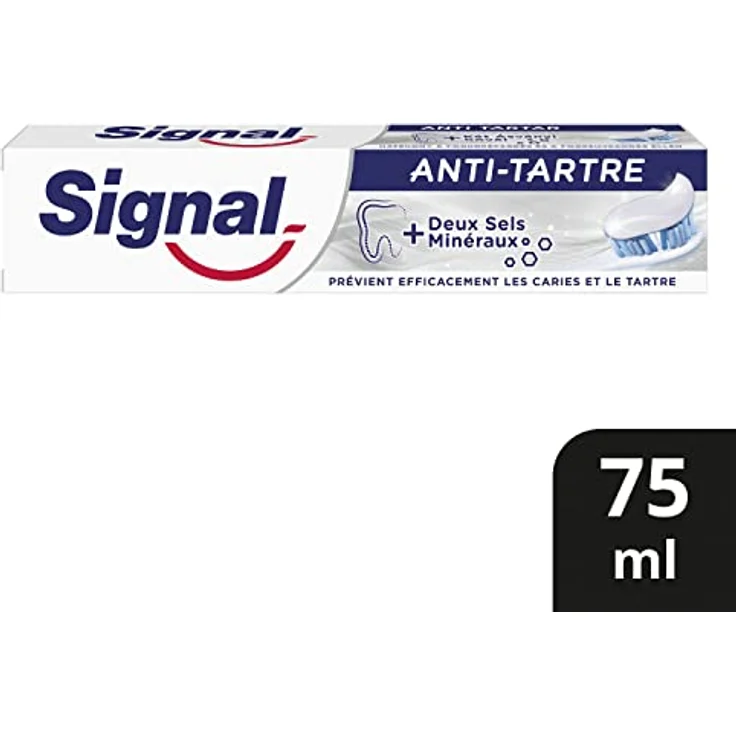 Signal Zahnpasta gegen Tartre, begrenzt die Bildung von Zahnbelag und Zahnfleisch (1 x 75 ml) – Bild 2