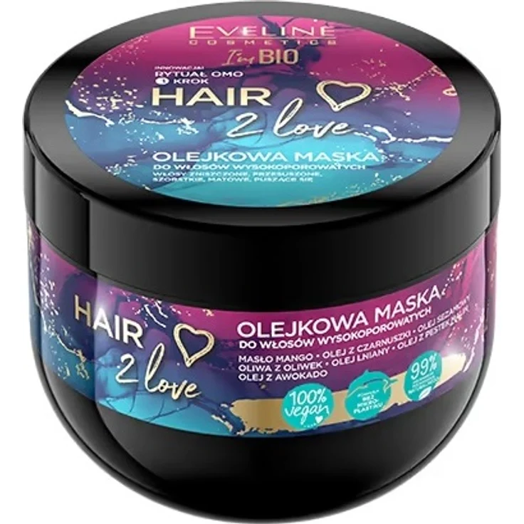 EVELINE Cosmetics Hair 2 Love Oil Mask, Conditioner für sehr widerstandsfähiges Haar, 300ml