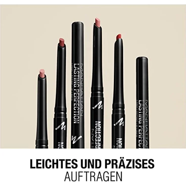 Manhattan Lasting Perfection Lipliner, Fb. 59 G Spice, langanhaltender und deckender Konturenstift, 2 g – Bild 5