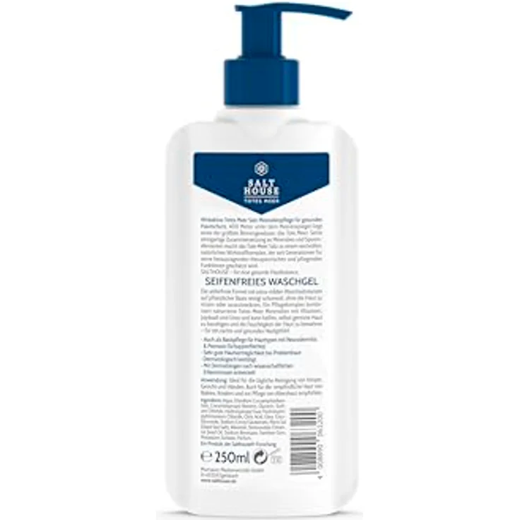 Salthouse Totes Meer Therapie Seifenfreies Waschgel, mit Jojobaöl und Urea, für Körper, Gesicht & Hände, 250ml – Bild 2