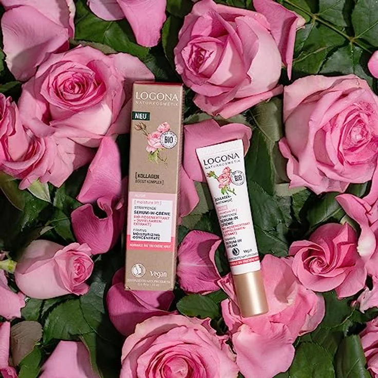 LOGONA [moisture lift] Straffende Serum-In Augencreme, reduzierte Linien & Falten, 15 ml für normale & trockene Haut – Bild 2