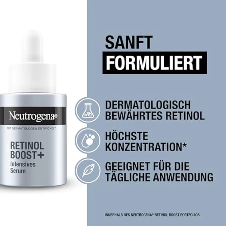 Neutrogena Retinol Boost+ intensives Serum 30 ml, reines Retinol für effektive Hautverjüngung – Bild 5