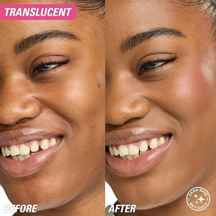 Revolution Loose Baking Powder Puder 30 g Translucent, talkfreie Formel mit Vitamin E und Hyaluronsäure für mattes Finish – Bild 3