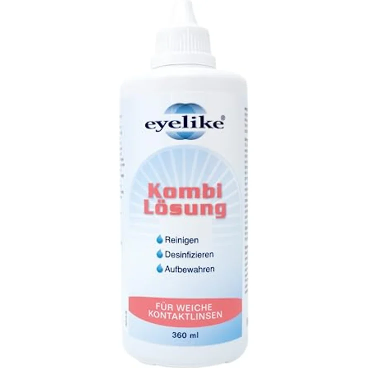Eyelike Kombi-Lösung 360ml All-in-One-Lösung zur Reinigung, Desinfektion & Aufbewahrung – Bild 2
