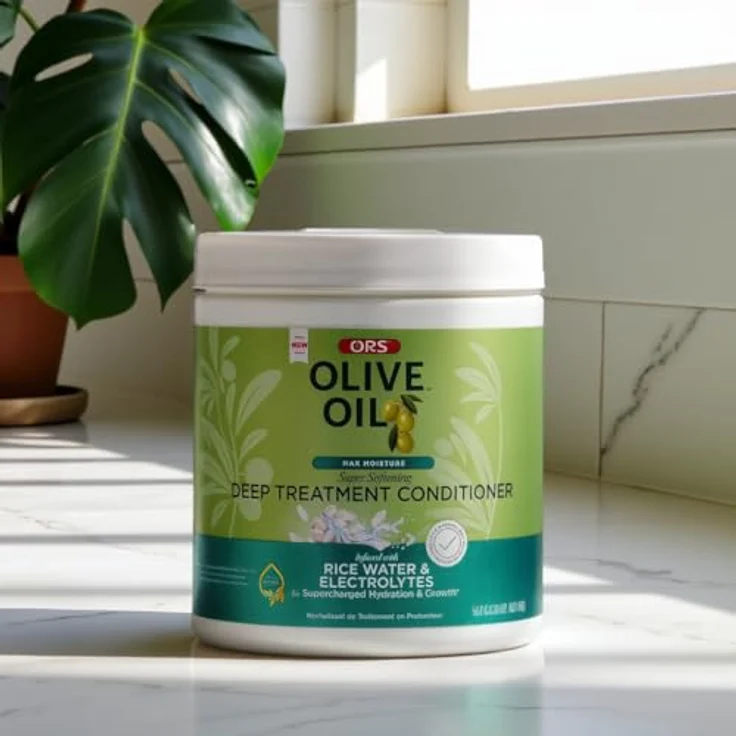 ORS Max Moisture Deep Conditioner 567g, mit Kokosöl, hydrolysiertem Kollagen & Seidenproteinen, reduziert Frizz für geschmeidiges Haar – Bild 3
