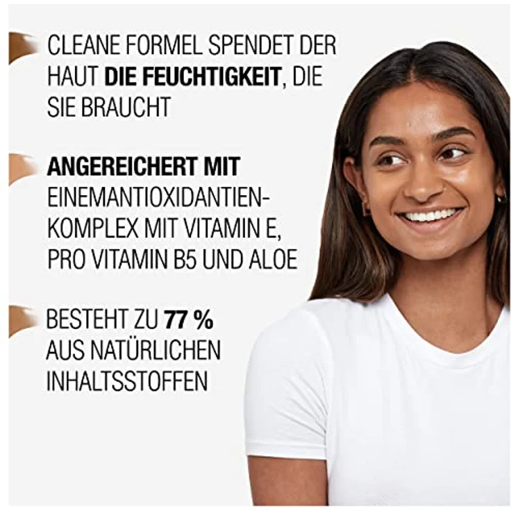 Manhattan Clean & Free Skin Tint Fb. 30 Soft Porcelain, feuchtigkeitsspendendes Make-up, vegan, 30 ml – Bild 5