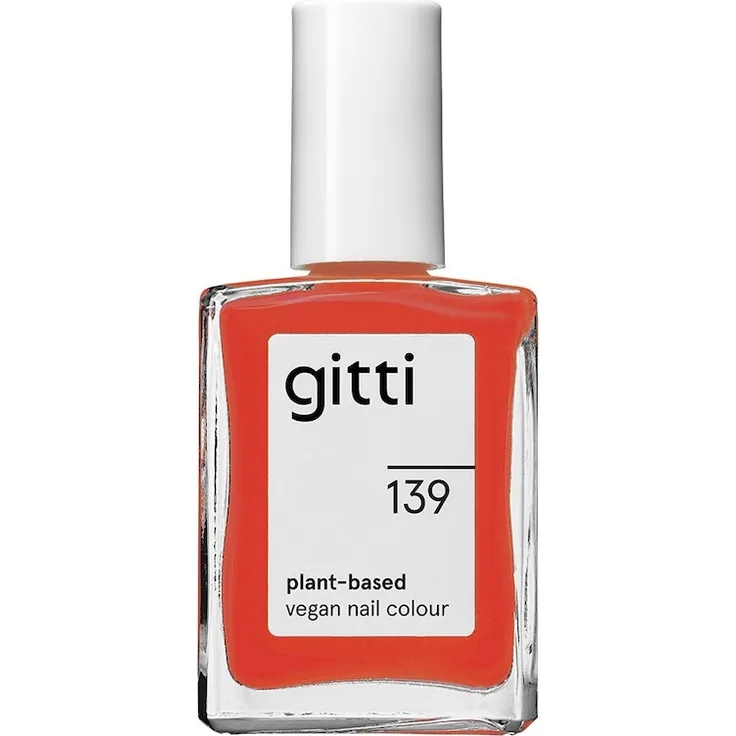 gitti no. 139 Nagellack, feuriges Orangerot, 15 ml, vegan und umweltfreundlich