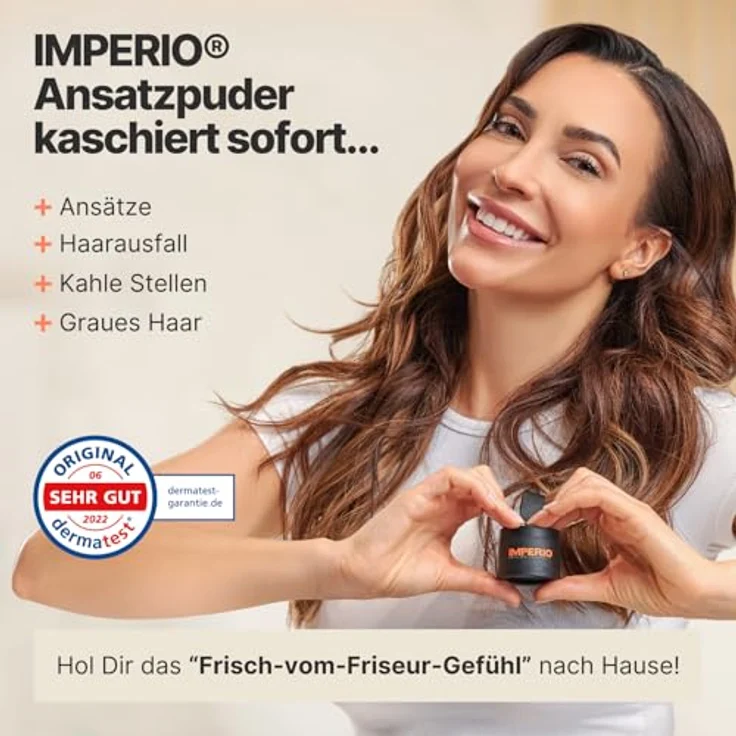 Imperio Hair Concealer Powder, Haarfärbemittel für dichteres Haar, 4g - Light Grey – Bild 2