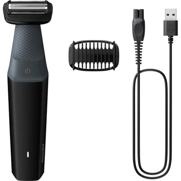 Philips Bodygroom Series 3000 Trimmer Körper Ganzkörperpflege Laufzeit BG3017/01, Körperhaartrimmer für Herren mit präzisem Schnitt & ergonomischer Form – Bild 2