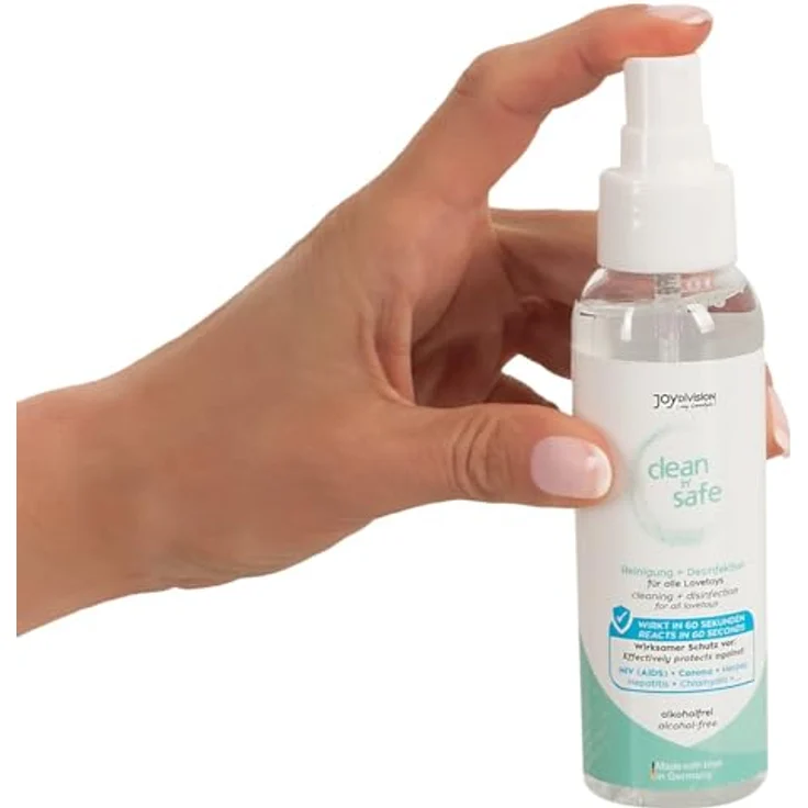 JOYDIVISION CLEAN and SAFE Reinigung & Desinfektionsspray, 100ml, alkoholfrei, für Silikon, Latex & Kunststoffartikel – Bild 2