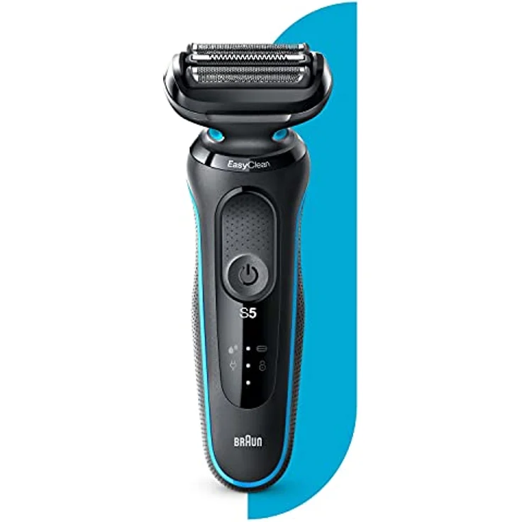 Braun Series 5 50-M1000s Herren Rasierer Nass- und Trockenrasur 2 Scherfolien + 1 mittlerer Trimmer EasyClick System Schutzkappe & Reinigungsbürste – Bild 2
