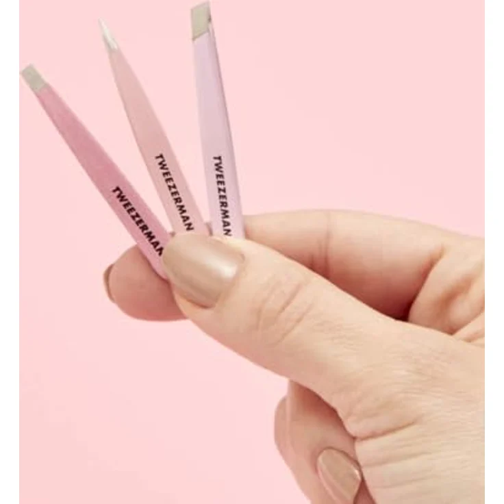 Tweezerman Micro-Mini Pinzetten-Set pinker Etui 3tlg. – Bild 3