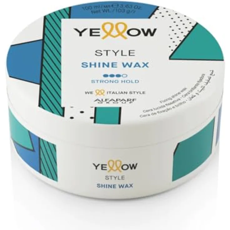 ALFAPARF MILANO Yellow Style Shine Wax Strong Hold by Alfaparf Group 100 ml, Haarstyling Produkt - 100 ml