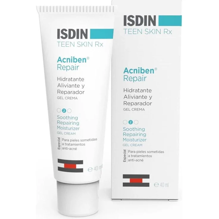 Isdin Acniben Repair, Bodylotion für trockene Haut, Creme-Gel Textur, 40 ml, parfümfrei
