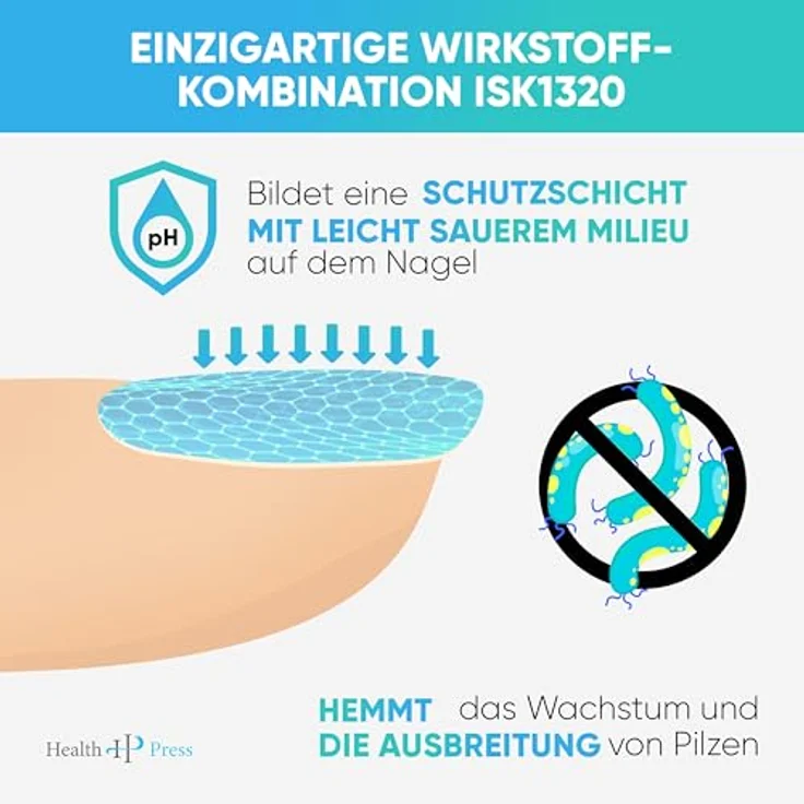 Health Press® Nagelpilz Lösung – 10ml Anti Nagelpilz Liquid – Nagelpilz Nagellack für Füße und Hände – Diabetiker geeignet – Bild 3