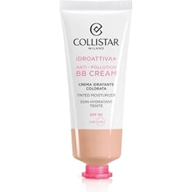 Collistar BB Cream Viso Antipollution, 100H Feuchtigkeit, SPF 30, Unmerkliche Textur, Nr. 1 Hell, 50 ml