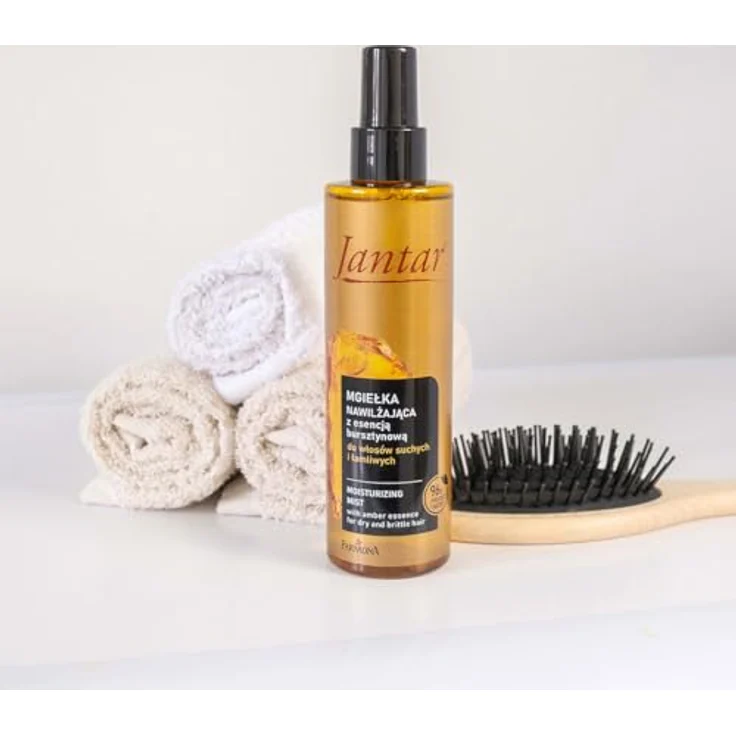 FARMONA Jantar Feuchtigkeitsspray mit Amber-Essenz, 200 ml für trockenes und brüchiges Haar, vegane Leave-In-Pflege – Bild 4