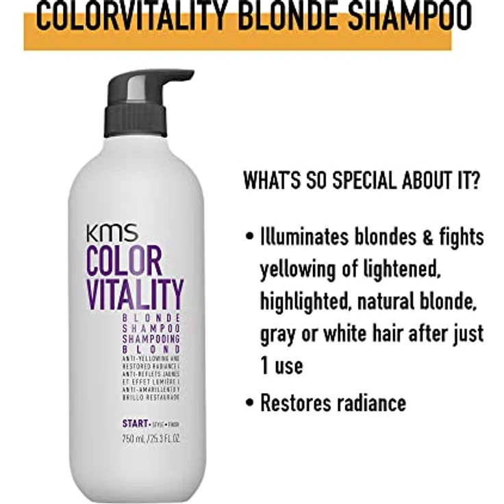 KMS Colorvitality Blonde Shampoo 750 ml – Bild 3