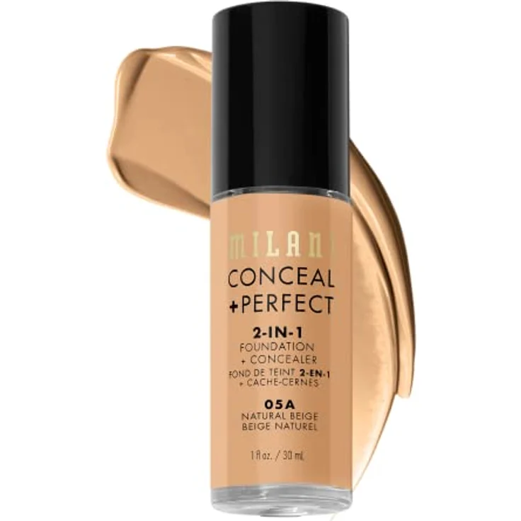Milani Conceal + Perfect 2-In-1 Foundation + Concealer, Hautfarbe Natural Beige, 30 ml – Bild 1