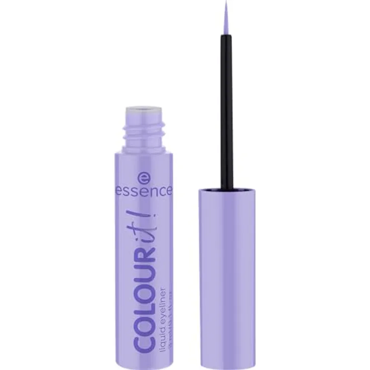 essence cosmetics COLOUR it! liquid eyeliner, Nr. 03, Violett, langanhaltend, hochpigmentiert, schnelltrocknend, vegan, ohne Mikroplastikpartikel, Nanopartikel frei, ohne Parfüm, 1er Pack (3ml)