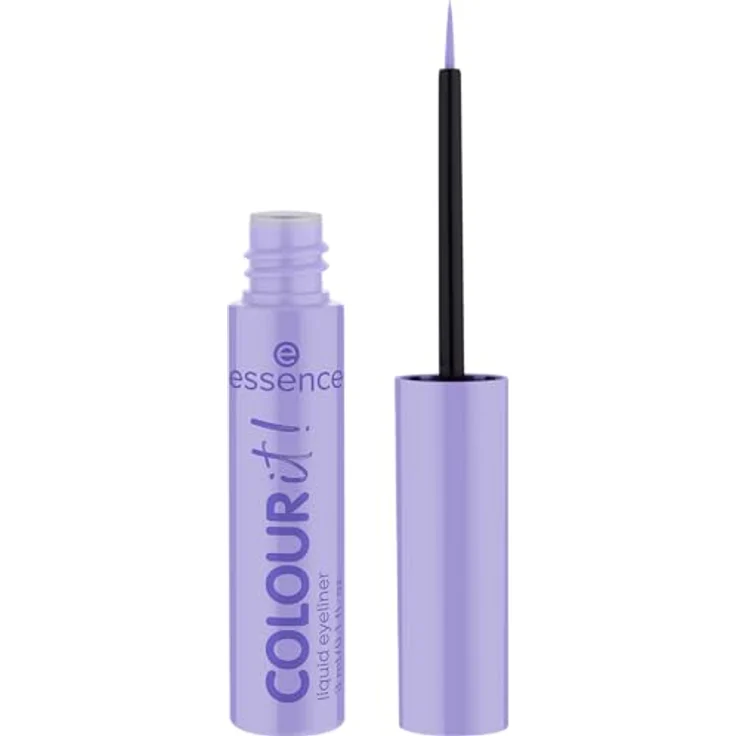 essence cosmetics COLOUR it! liquid eyeliner, Nr. 03, Violett, langanhaltend, hochpigmentiert, schnelltrocknend, vegan, ohne Mikroplastikpartikel, Nanopartikel frei, ohne Parfüm, 1er Pack (3ml) – Bild 1