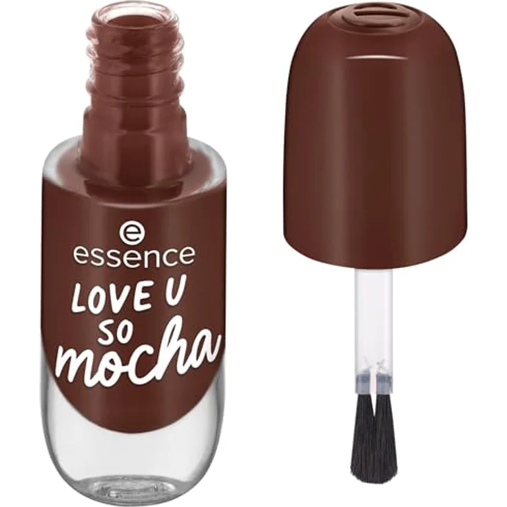 essence gel nail colour, Gellack, Nagellack, Nr. 34 LOVE U SO mocha, braun, Expressergebnis, langanhaltend, farbintensiv, gelig, glänzend, ohne Aceton, vegan, Mikroplastik Partikel frei (8ml) – Bild 2