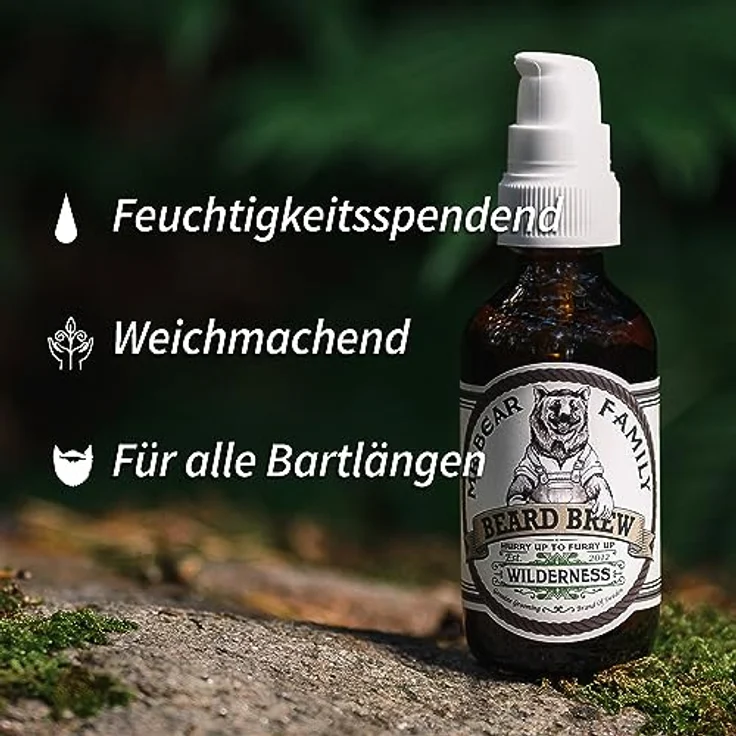 Mr. Bear Family Bartöl Wilderness 30 ml, Textur: Öl, für Herren empfohlen  – Bild 3