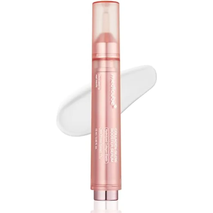 Medicube Collagen Glow Booster Serum, Aktiv-Serum mit Kollagen zur Faltenreduktion, 15 ml
