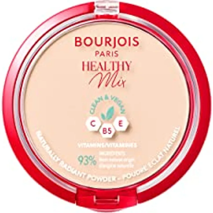 Bourjois Healthy Mix mattierendes Puder, für strahlendes Aussehen der Haut, Farbton 01 Ivory, 10 g