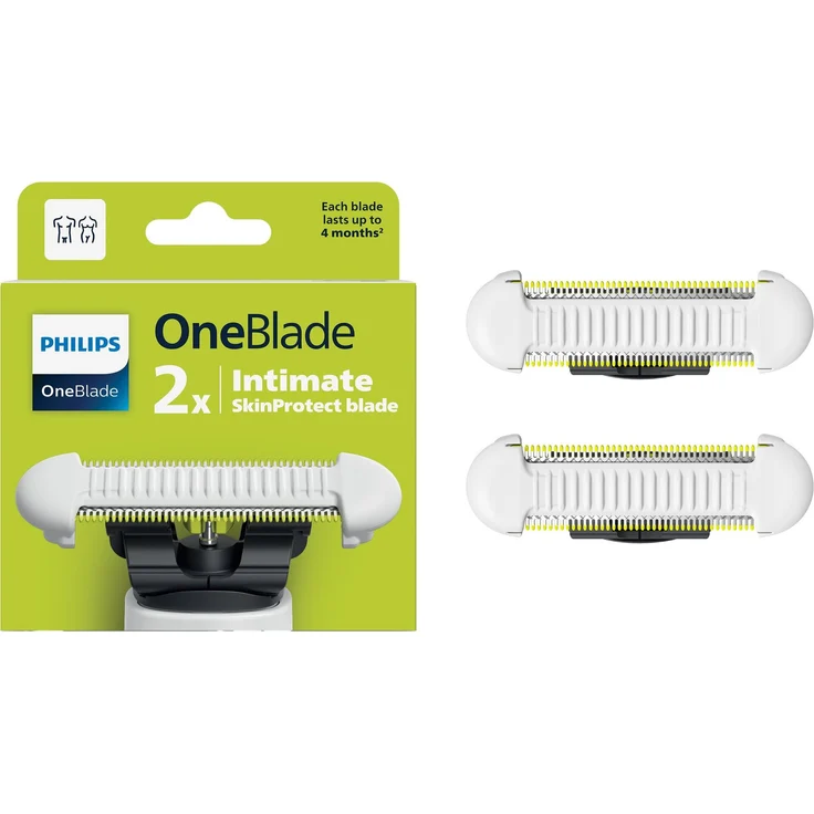 Philips OneBlade SkinProtect QP229/50, Ersatzklinge für Elektrorasierer mit zweiseitiger Klinge und SkinProtect-Beschichtung, kompatibel mit allen OneBlade Handstücken