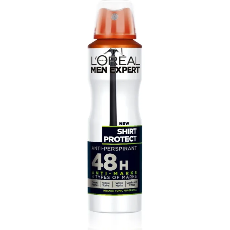 L’Oréal Paris Men Expert Shirt Protect, Antitranspirant-Spray für Herren, 150 ml, langanhaltender Schutz gegen Schweiß und Geruch
