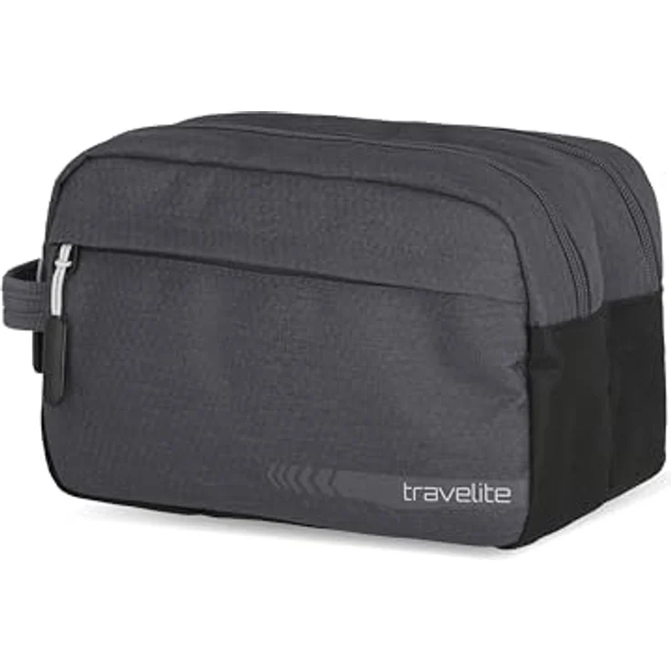 travelite Handgepäck Kosmetiktasche, Gepäck Serie KICK OFF: Praktische Kulturtasche für Urlaub und Sport, 006920-04, 26 cm, 5 Liter, anthrazit (grau) – Bild 2