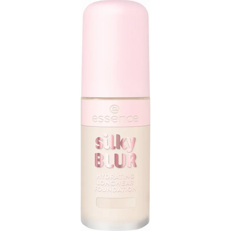 Essence Silky Blur Hydrating Longwear Foundation, 30 ml mit mittlerer Deckkraft, Kaktusfeigenextrakt, Farbe 20-Beige