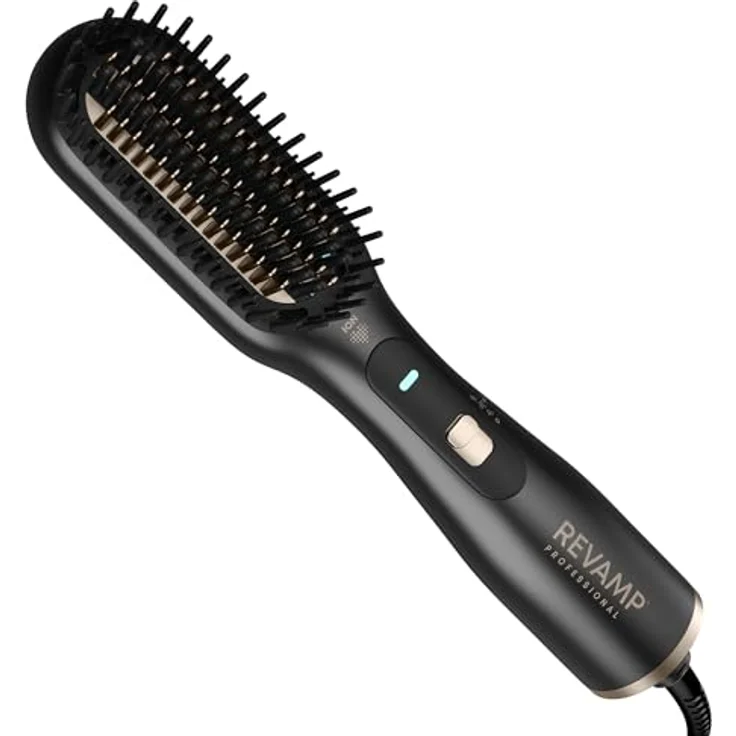 Revamp Professional Stylers Deepform Straight & Style, Heißluft Stylingbürste für flaches und paddelartiges Haarstyling, kabelgebunden, mittellange Borsten, Damen – Bild 8