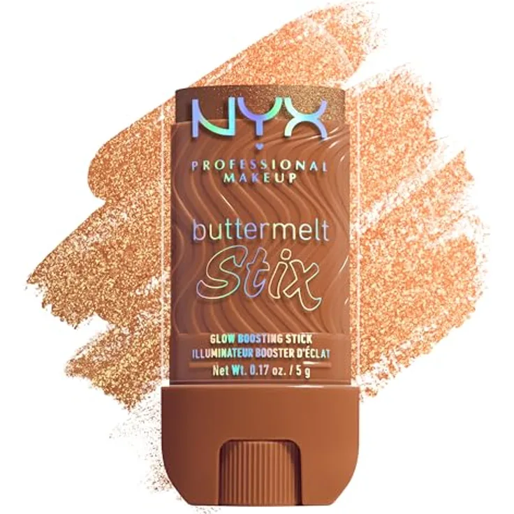 NYX PROFESSIONAL MAKEUP Buttermelt Stix Glow Boosting Highlighter, samtig-weicher Highlighter für 8h Halt, 14 Farbtöne