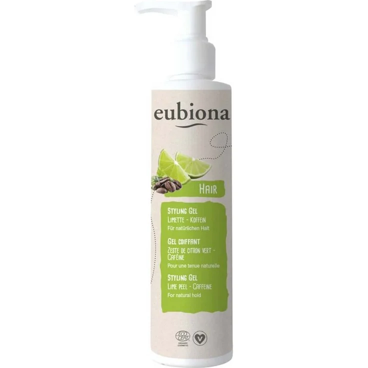 eubiona Haargel Styling Gel - Limone-Coffein, 200ml, Feuchtigkeitsspendend und Vitalisierend – Bild 1