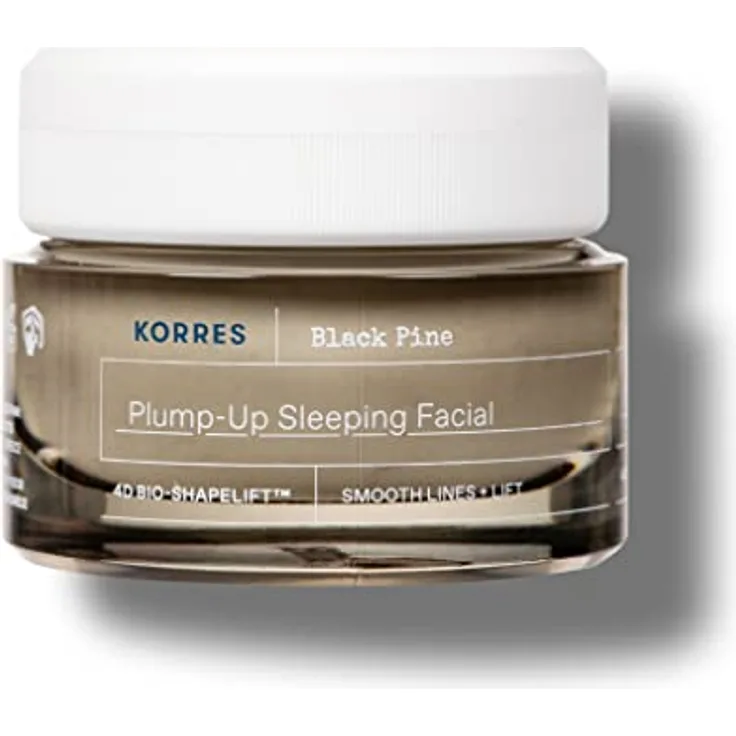 KORRES BLACK PINE 4D Bio-ShapeLift Aufpolsternde Nachtcreme für straffe Haut, dermatologisch getestet, vegan, 40ml