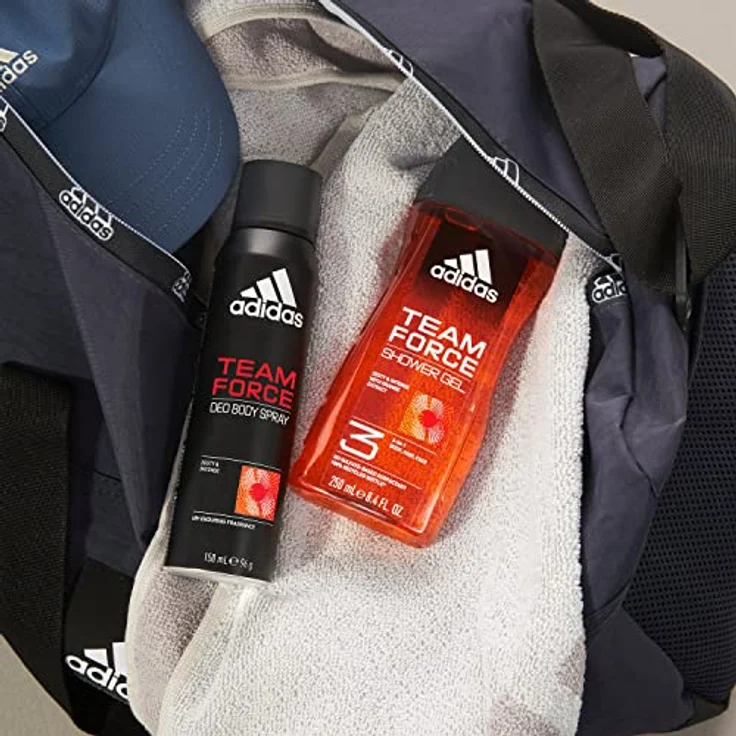 Adidas Team Force Duschgel für Herren, 250 ml, parfümiert, für den gesamten Körper – Bild 6