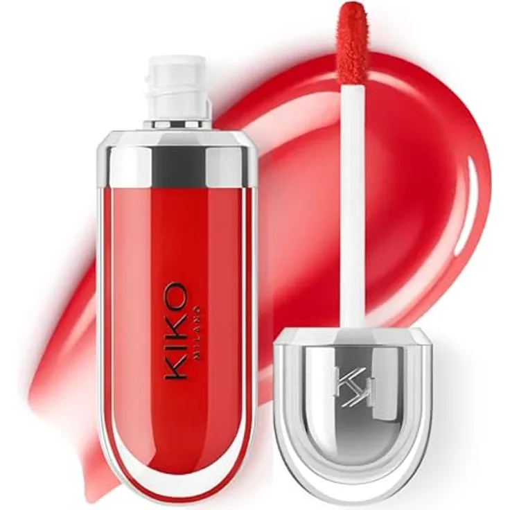 KIKO Milano 3D Hydra Hydratisierendes Lipgloss, hochglänzend, Farbton 13 Fire Red, 6.5 ml, feuchtigkeitsspendend und glättend