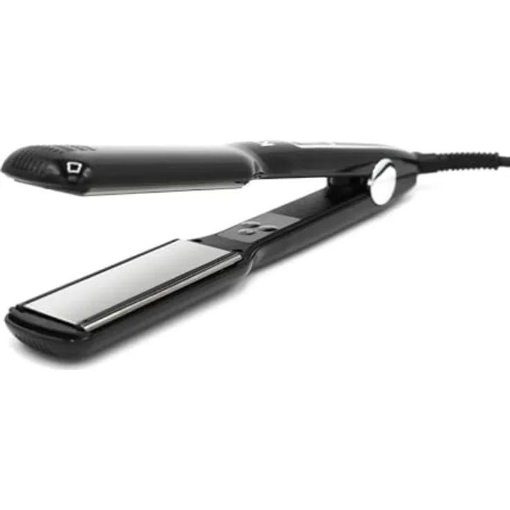 KU2 Cosmetics Haarglätteisen Bold, Extra breite 37 mm Keramik-Platten, LED-Display, 130–220 °C, 40 s Aufheizzeit, automatischer Shut-Off, vielseitig für glattes, lockiges Haar & voluminöse Wellen