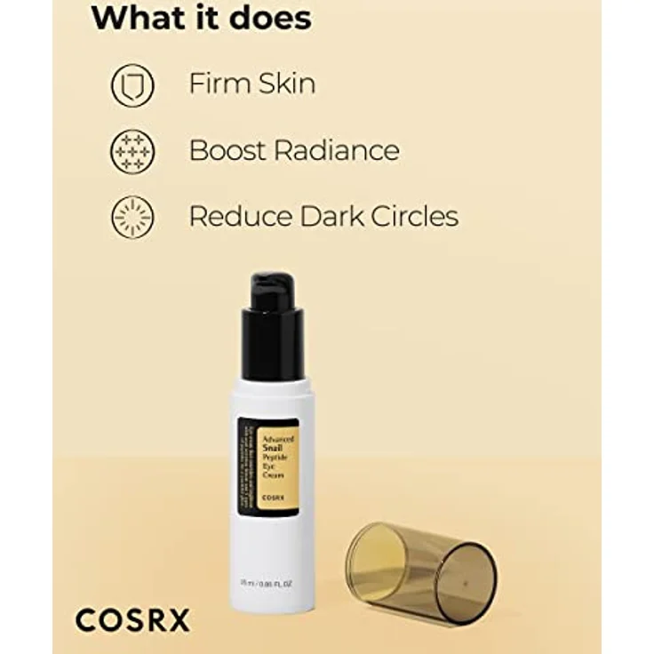 COSRX Snail Peptide Eye Cream - aufhellende Anti-Aging Korean Augencreme mit 73,7% Schneckenschleim und Hyaluronsäure, 25ml, Korean Skincare – Bild 4